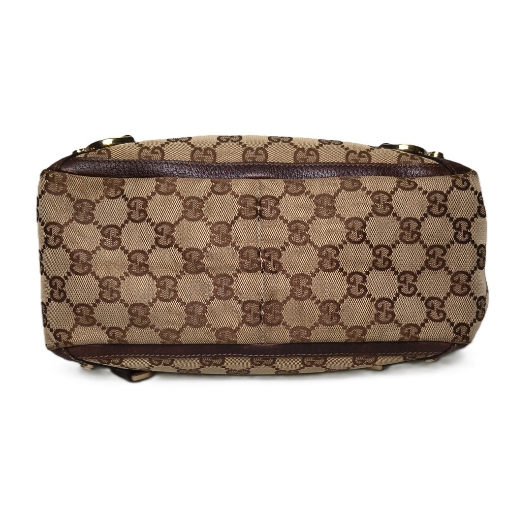 Gucci Abbey D-ring 2 Handle Canvas Tote Brown and Tan 10 x 10 x 4 - Picture 3 of 10